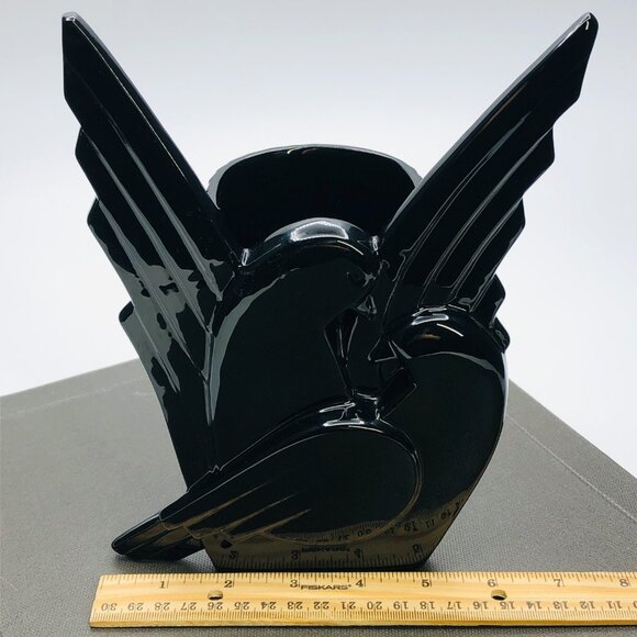 Vintage Fitz and Floyd Skylark Dove Vase: Art Deco Revival Ceramic Centerpiece - Picture 9 of 10